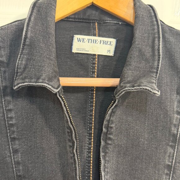 Free People We The Free Jumpsuit Womens Small Blue Denim Whimsy Jade Flare Leg - Picture 4 of 11